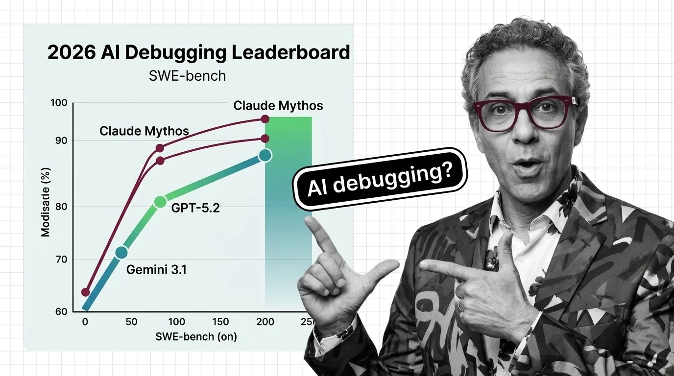 SWE-bench 2026 leaderboard with frontier AI models competing for code debugging dominance