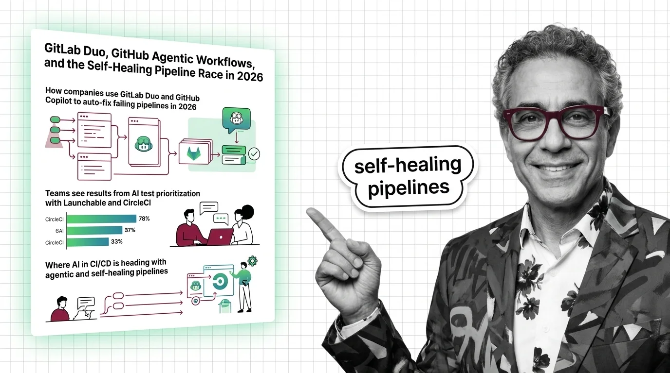 Autonomous agents diagnosing and repairing failing CI/CD pipeline stages in a self-healing software delivery workflow
